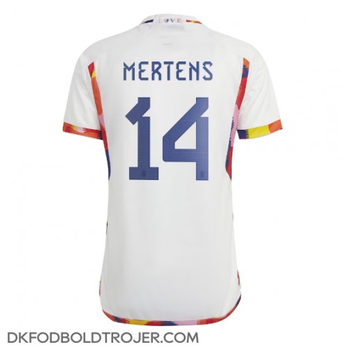 Billige Belgien Dries Mertens #14 Udebane Fodboldtrøjer VM 2022 Kortærmet